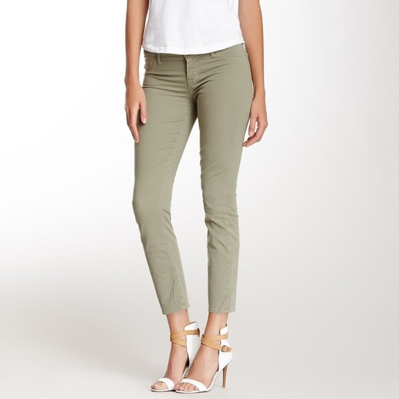 J Brand Rail Mid Rise Cropped Jean Garrison Sz 31 - Picture 1 of 7